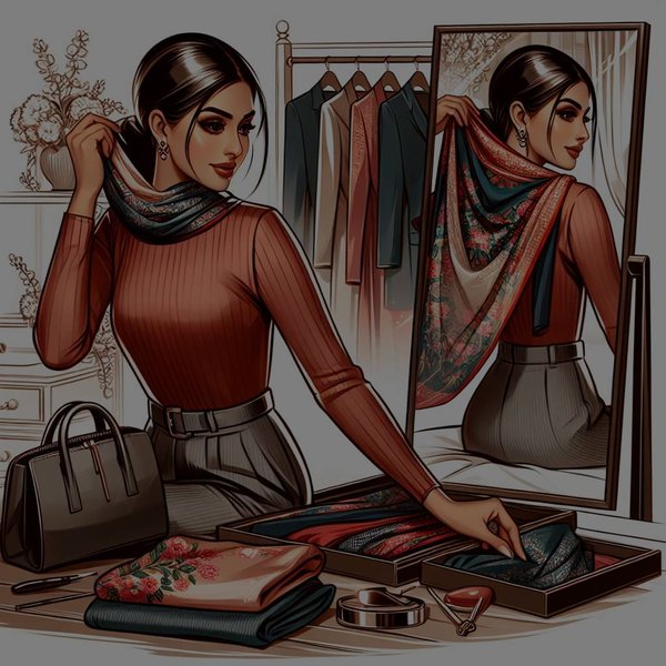 Comment faire pour agrémenter une tenue avec un foulard en soie sans alourdir le look?